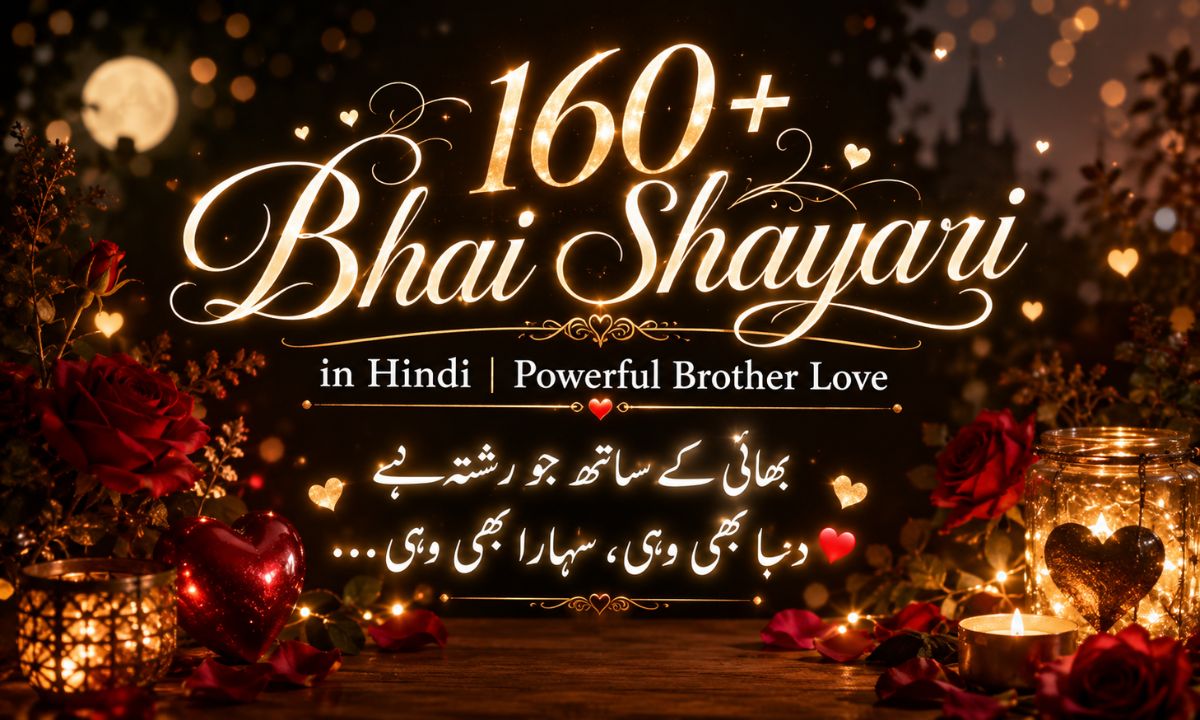 160+ Bhai Shayari in Hindi Powerful Brother Love
