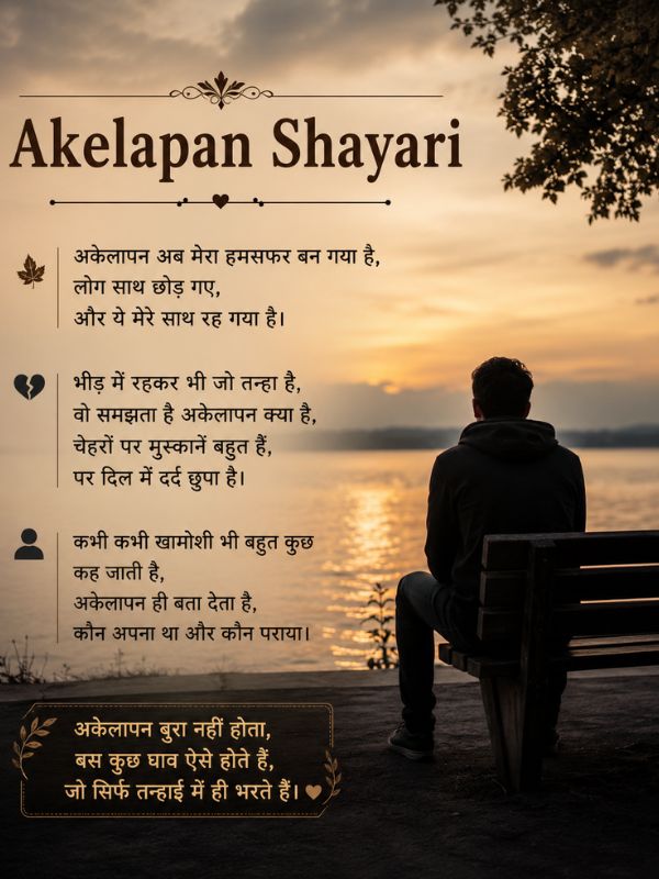Akelapan Shayari Hindi