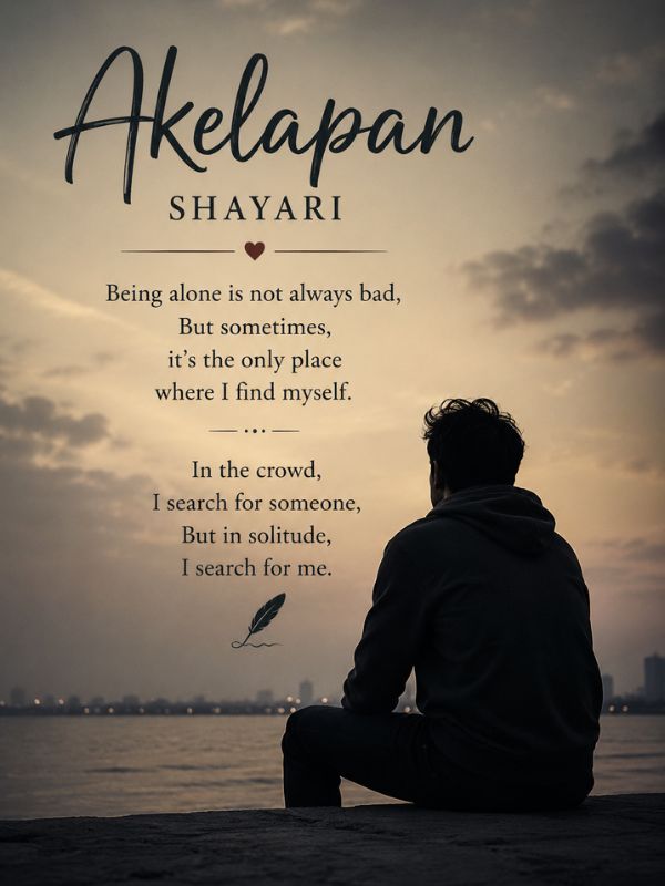 Akelapan Shayari in English