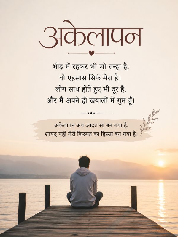 Akelapan Shayari