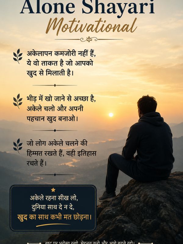 Alone Shayari Motivational