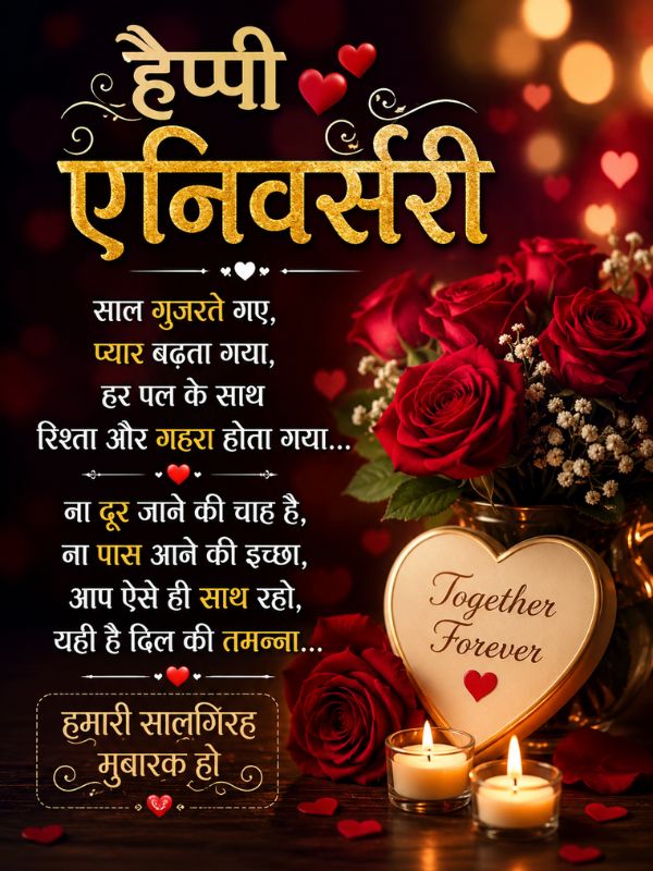 Anniversary Shayari in Hindi