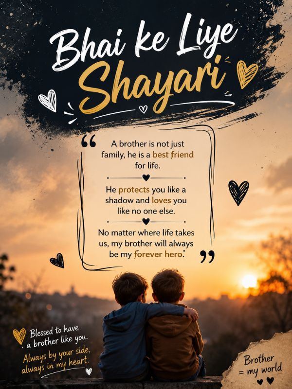 Bhai ke Liye Shayari in English