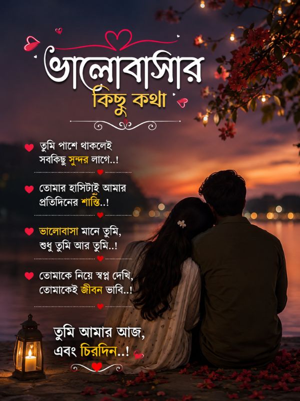 Couple love captions bengali