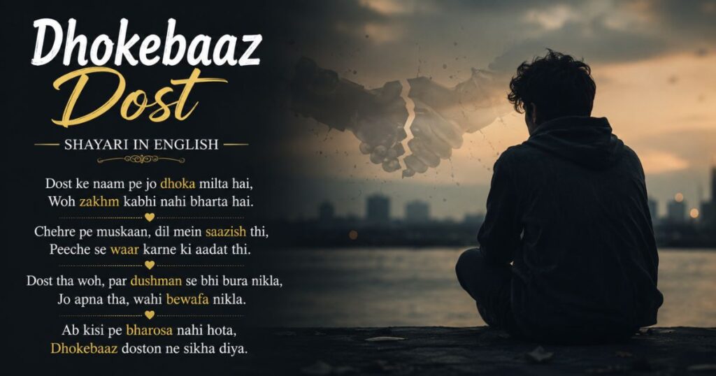 Dhokebaaz Dost Shayari in English