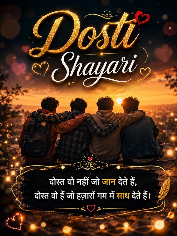 Dosti Shayari in Hindi 2 Line