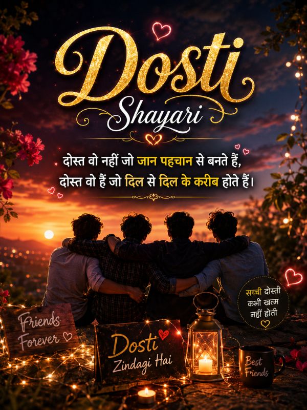 Dosti Shayari in Hindi