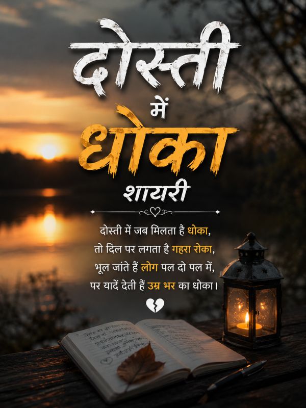 Dosti mein Dhoka Shayari