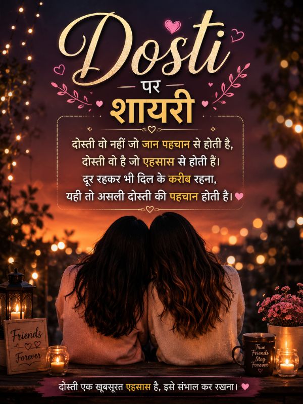 Dosti par Shayari in Hindi