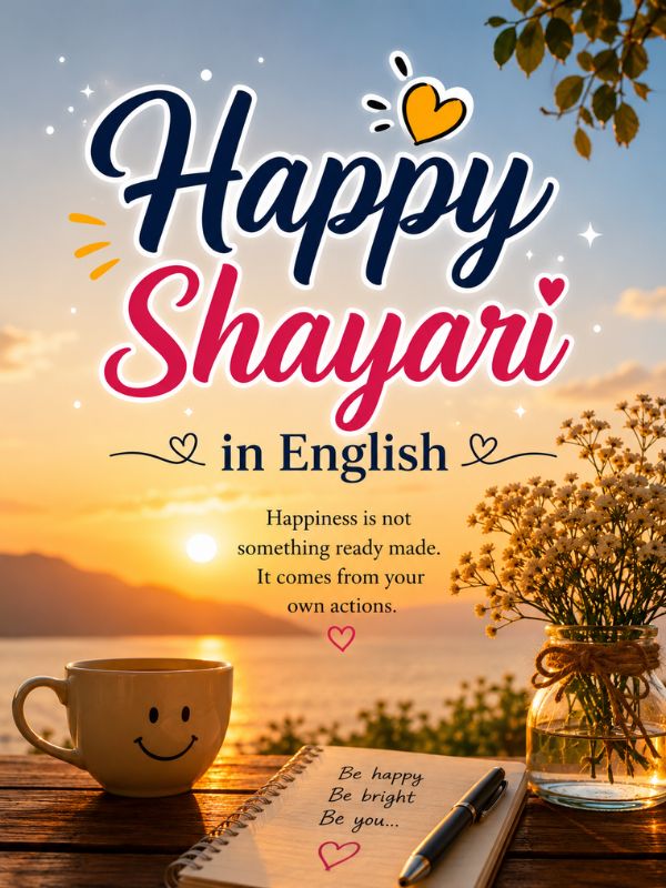 Happy Shayari in EnglishHappy Shayari in English