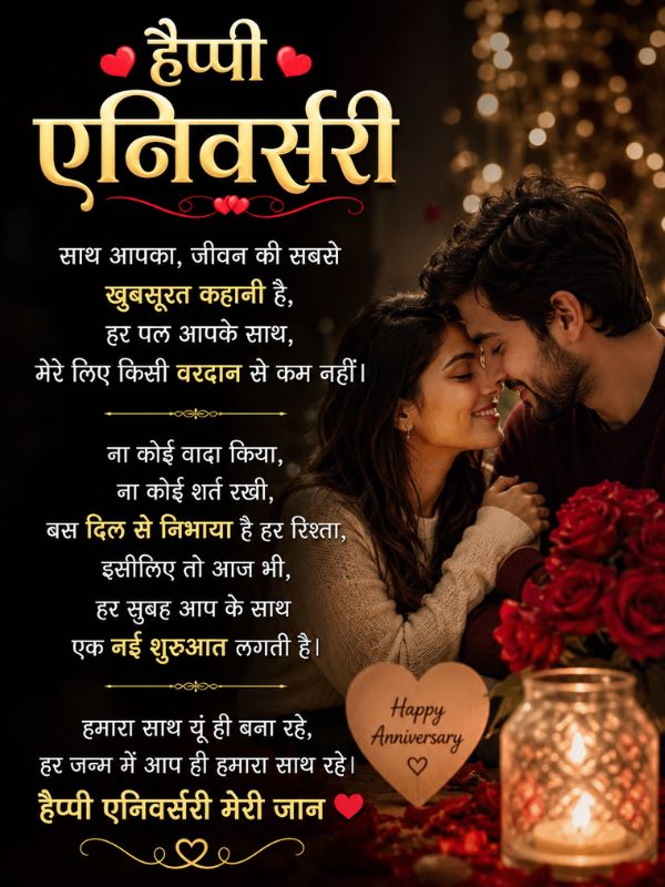 Powerful Anniversary Shayari in Hindi for Couple