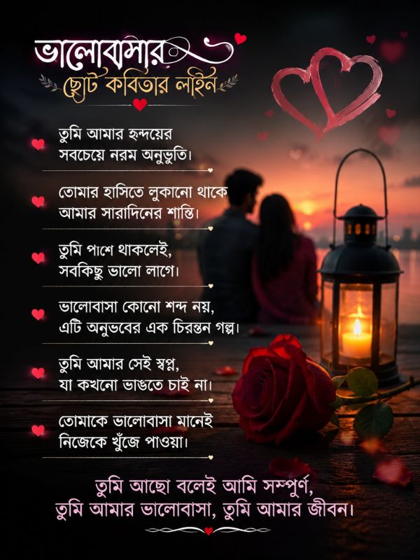 Short Bengali Poem Lines For Love