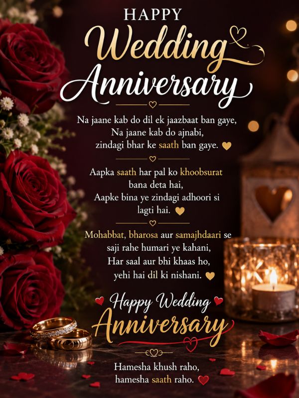 Wedding Anniversary Shayari