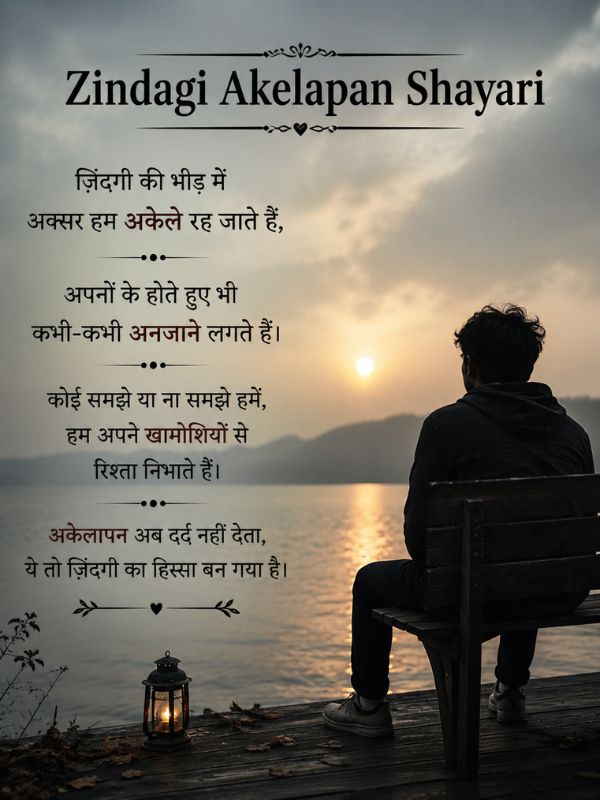 Zindagi Akelapan Shayari