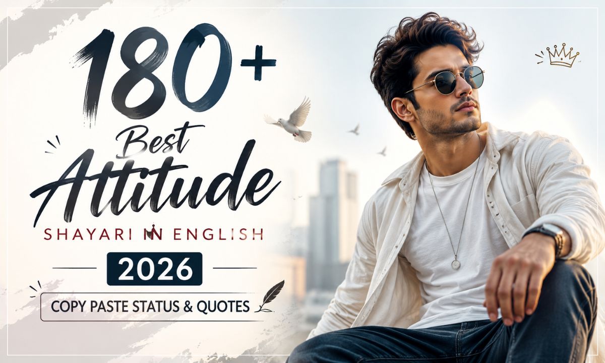180+ Best Attitude Shayari in English 2026 Copy Paste Status & Quotes