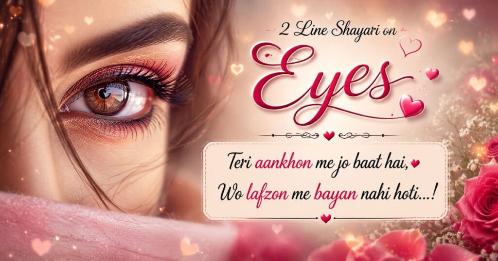 _2 Line Shayari on Eyes
