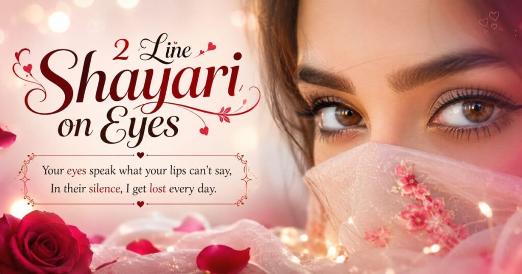 _2 Line Shayari on Eyes in English