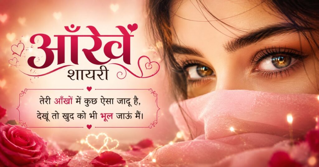 _2 Line Shayari on Eyes in Hindi