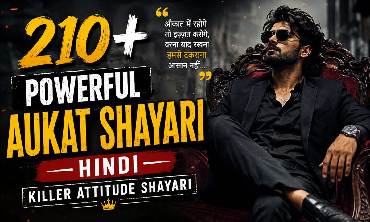 _210+ Powerful Aukat Shayari Hindi Killer Attitude Shayari