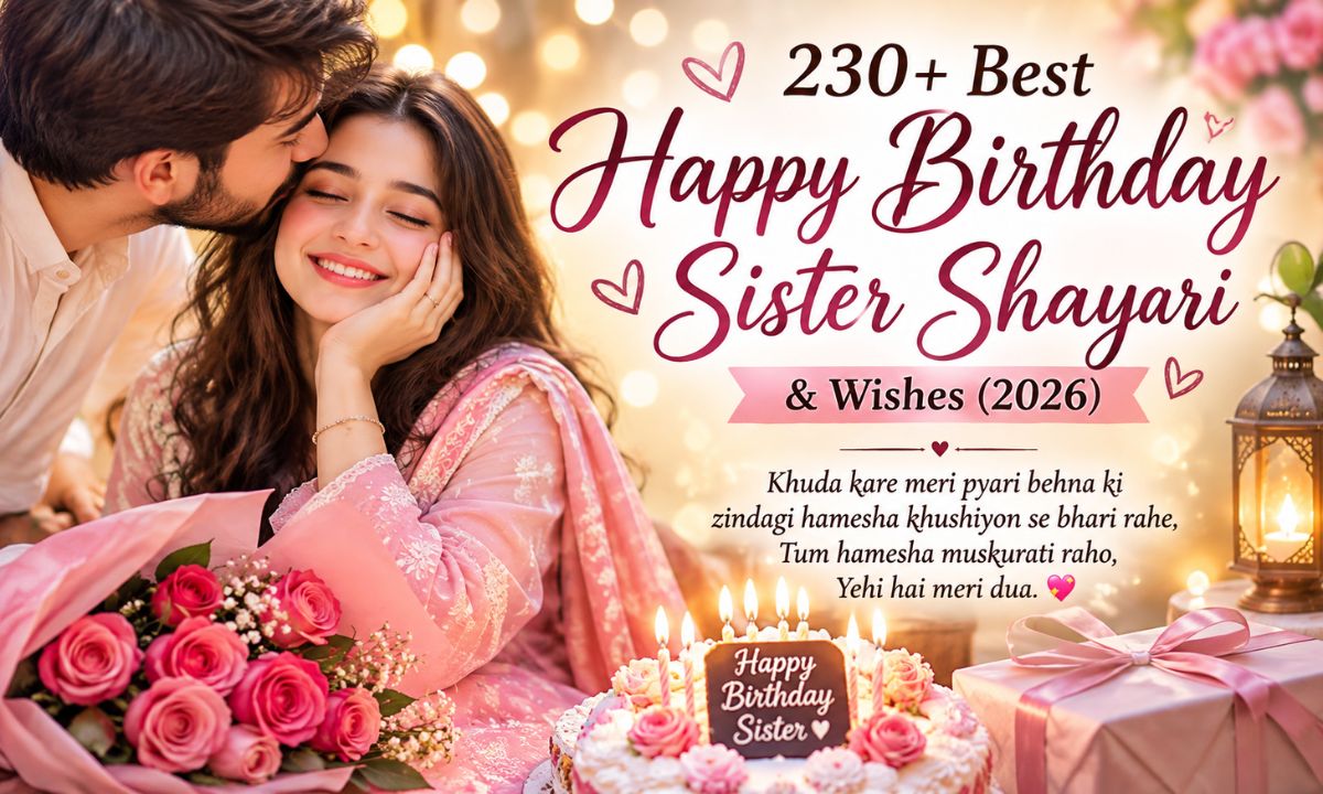 230+ Best Happy Birthday Sister Shayari & Wishes (2026)