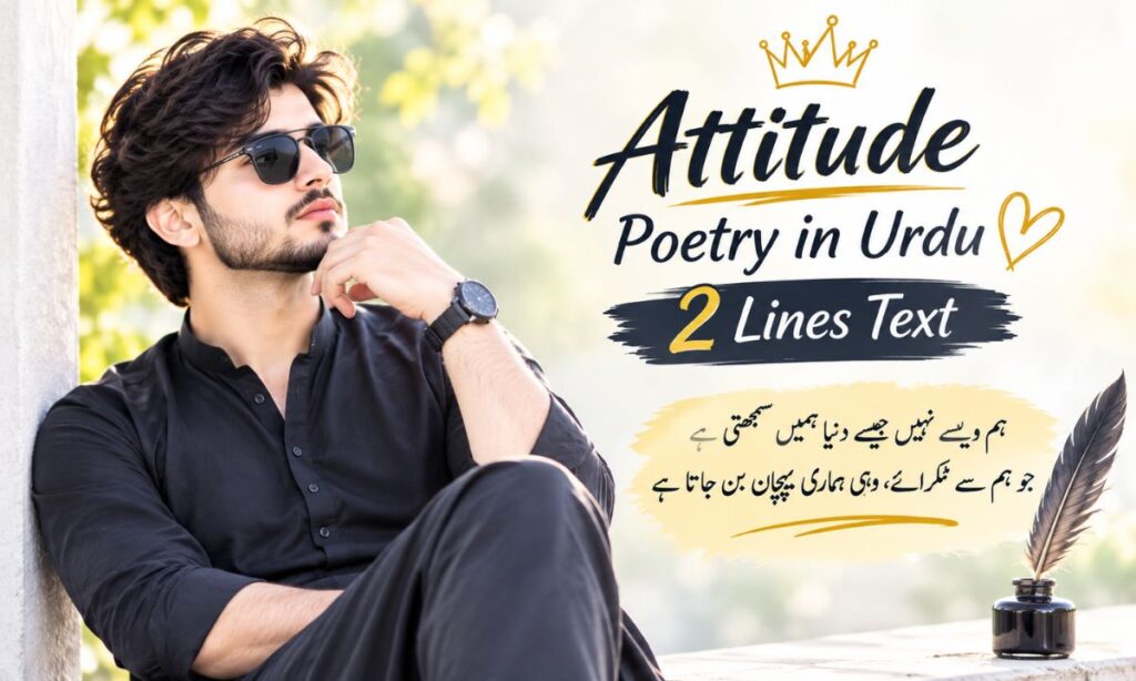 Attitude Poetry in Urdu 2 Lines Text