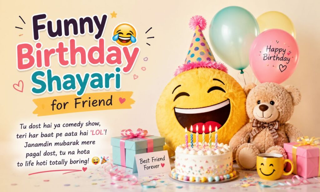 Funny Birthday Shayari for Friend