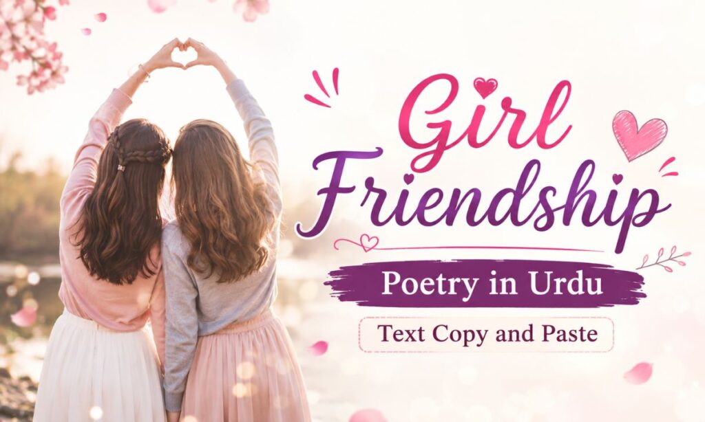 Girl friendship poetry in Urdu text copy and paste