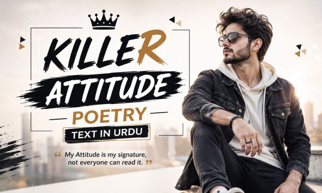 Killer Attitude Poetry Text in Urdu