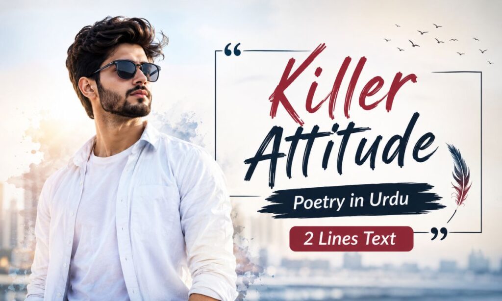 Killer Attitude Poetry in Urdu 2 Lines Text