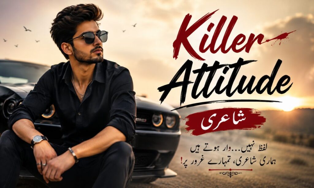 Killer attitude poetry text in Urdu 