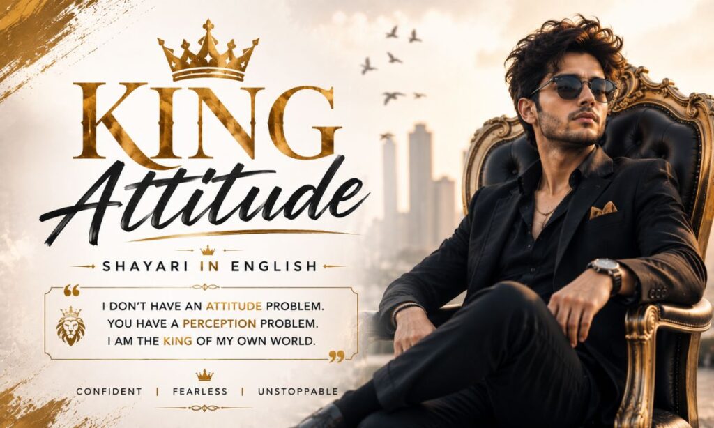 _King Attitude Shayari in English