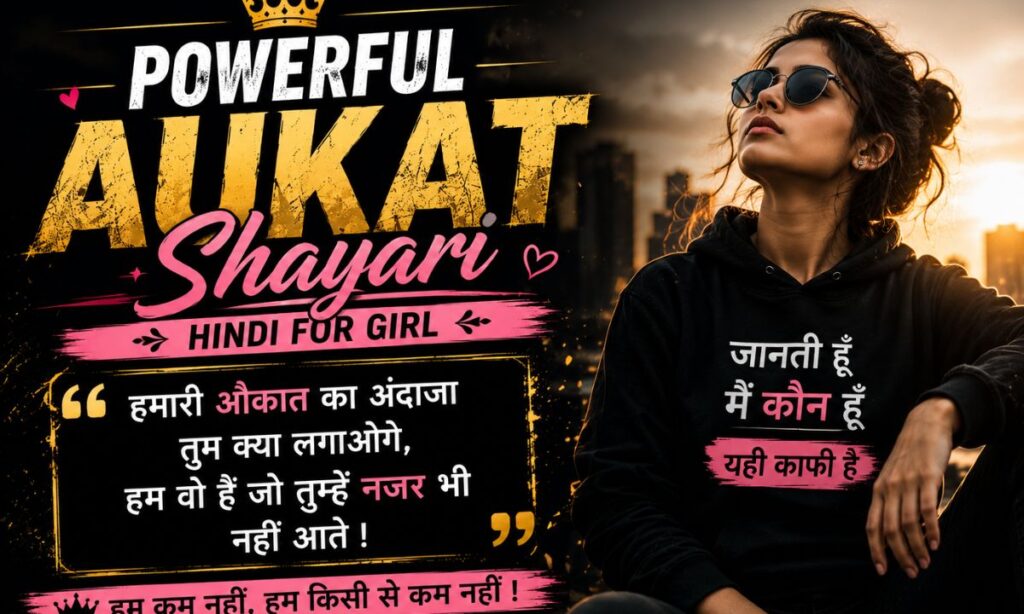 Powerful aukat shayari hindi for girl