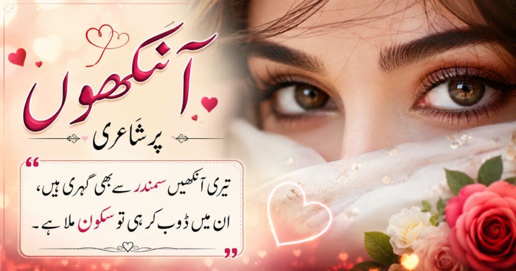 Shayari on beautiful eyes in Urdu