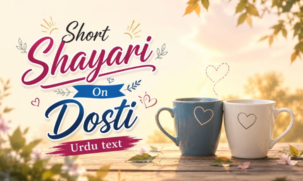 Short Shayari On Dosti Urdu text