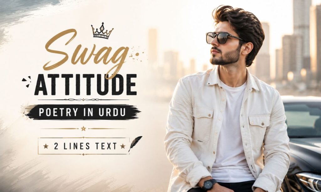 Swag Attitude Poetry in Urdu 2 Lines Text