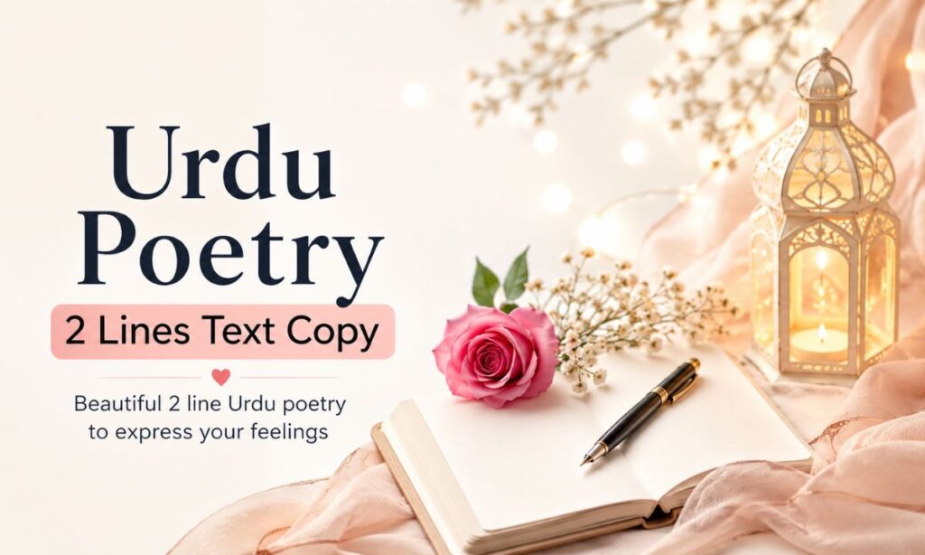 Urdu Poetry 2 Lines Text Copy