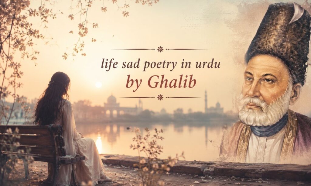 _life sad poetry in urdu by Ghalib