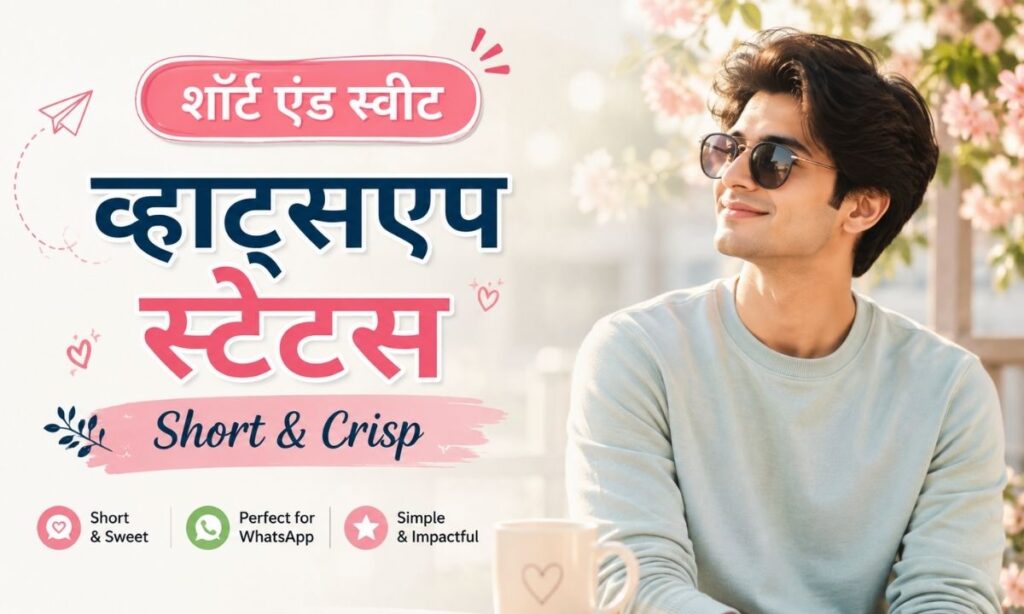 शॉर्ट एंड स्वीट व्हाट्सएप स्टेटस (Short & Crisp)