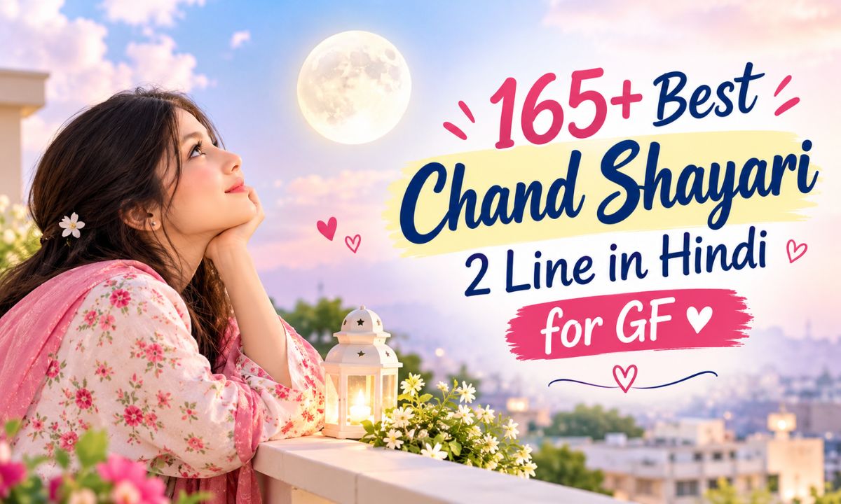 165+ Best Chand Shayari 2 Line in Hindi for GF ❤️