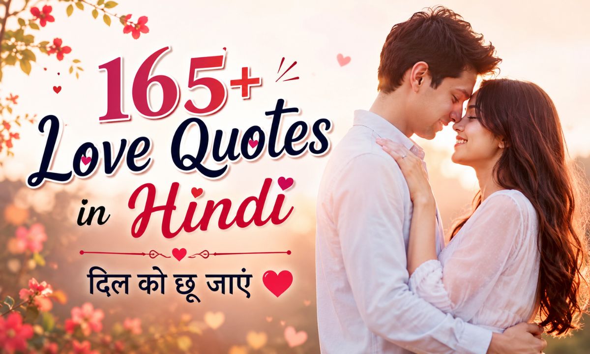 165+ Love Quotes in Hindi – दिल को छू जाएं ❤️