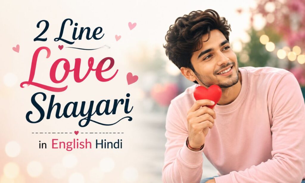 2 line love Shayari in English Hindi