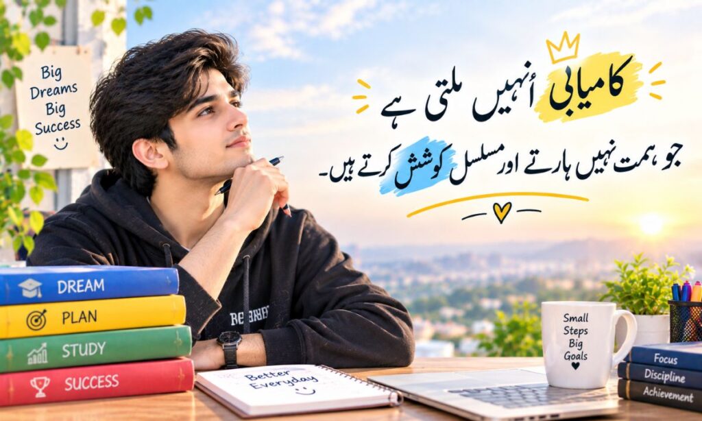 2 line motivational Urdu Shayari for Success