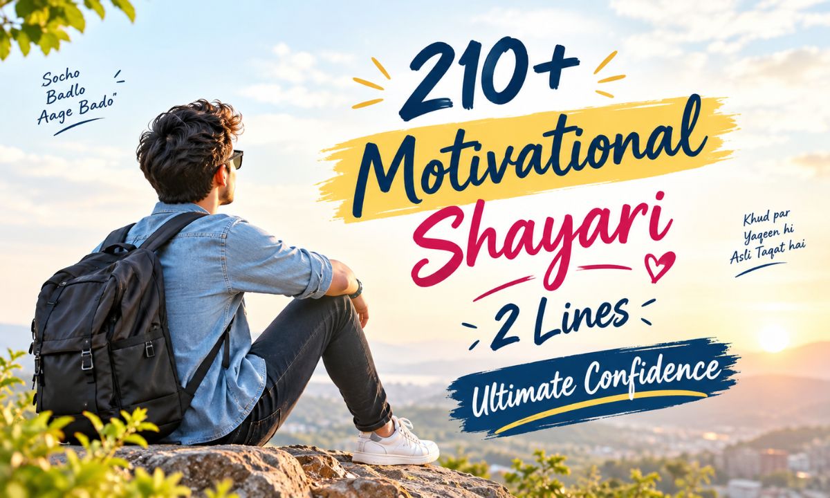 210+ Motivational Shayari 2 Lines – Ultimate Confidence