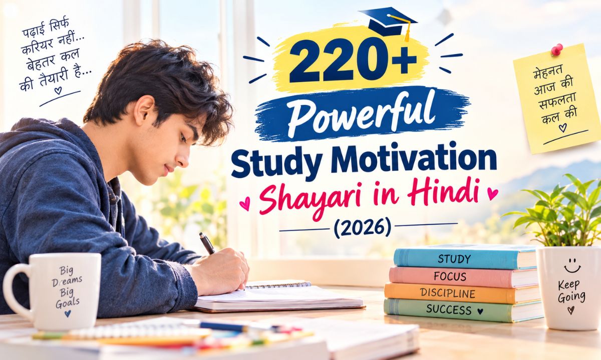 220+ Powerful Study Motivation Shayari in Hindi (2026)