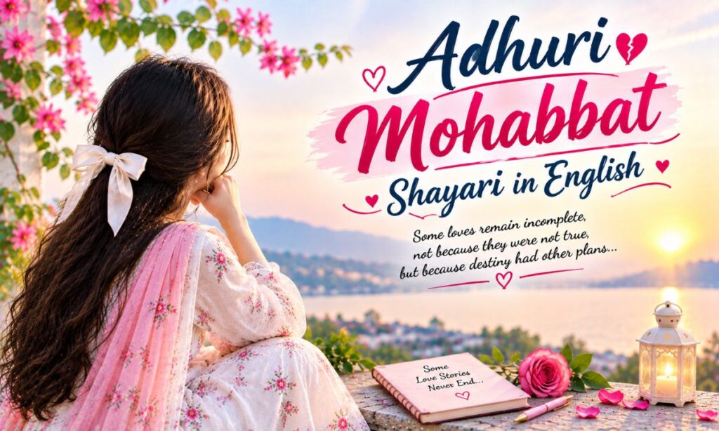 ADHURI MOHABBAT SHAYARI IN ENGLISH