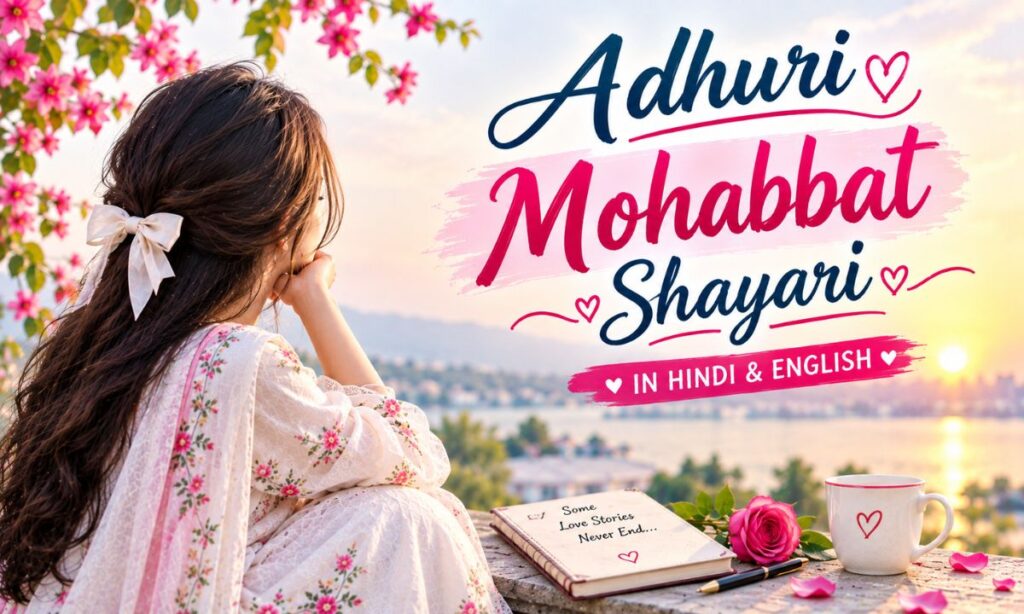 ADHURI MOHABBAT SHAYARI IN HINDI ENGLISH