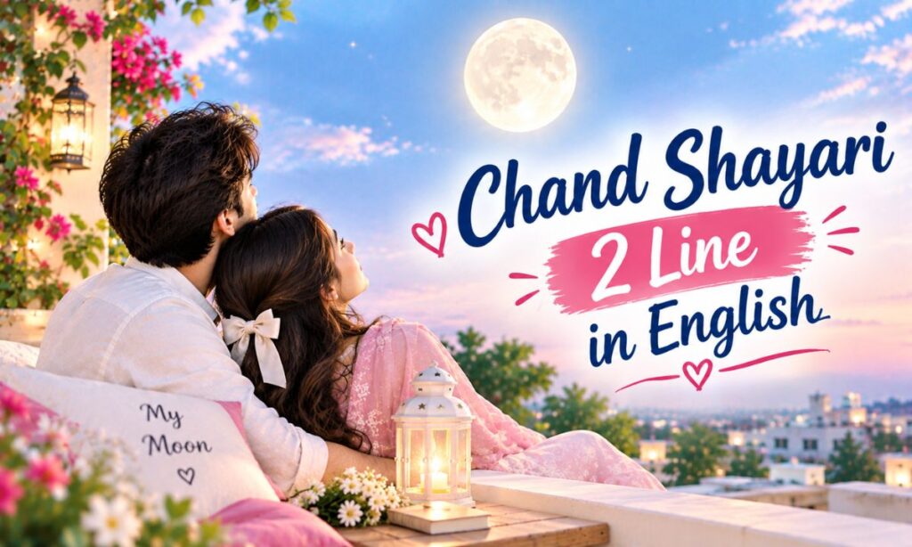 Chand Shayari 2 Line in English