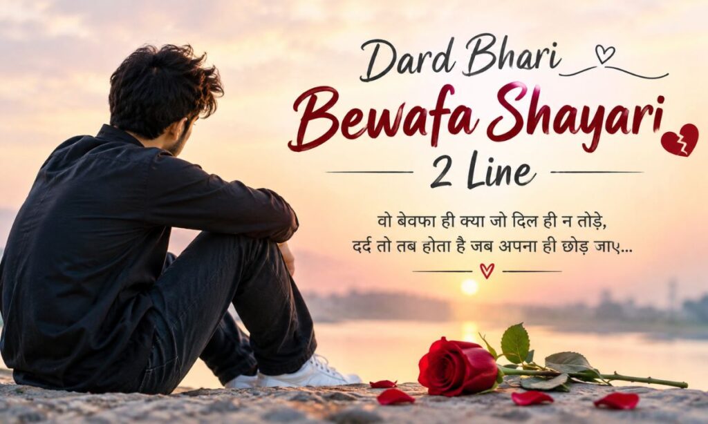 Dard Bhari Bewafa Shayari 2 Line