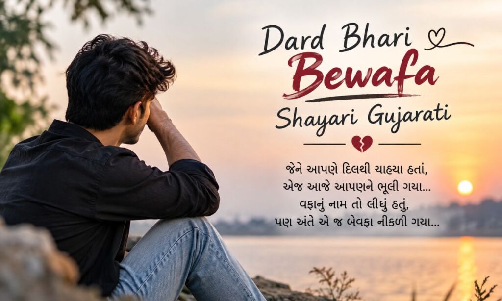 Dard Bhari Bewafa Shayari Gujarati