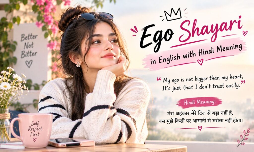 Ego Shayari in English with Hindi Meaning